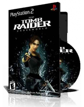 با کاور کامل و قاب وچاپ روی دیسک Tomb Raider Underworld PS2